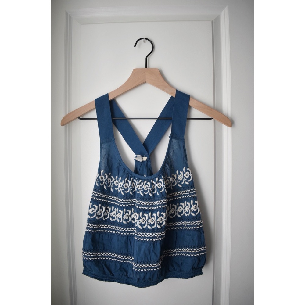 Embroidered crop top